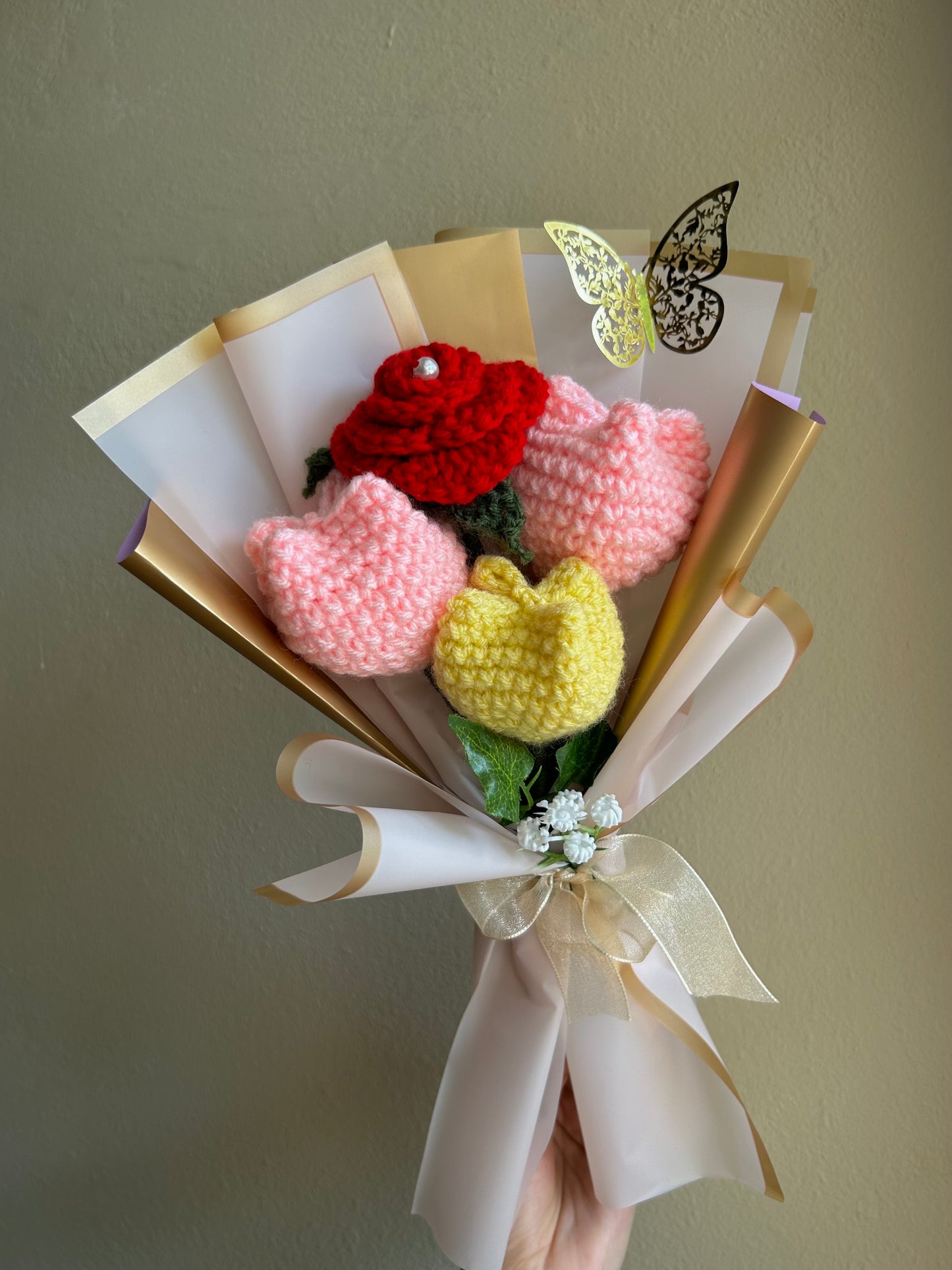 Rosa y tulipanes 🌹🌷